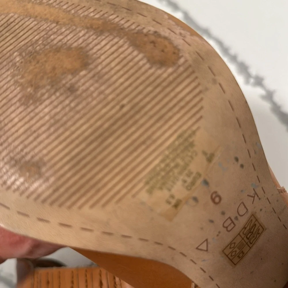 Kelsi Dagger tan booties, slightly worn, size 9,, smoke free home.
